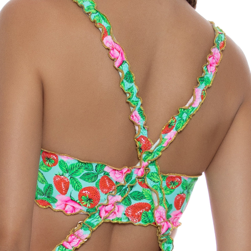 STRAWBERRY FIELDS - Wavy Luxe Stitch Bandeau Top