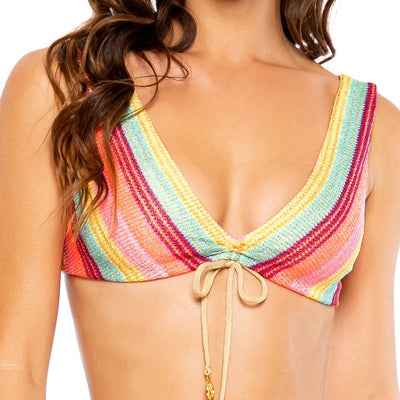 Odd Future Rainbow Stripe Bralette Bikini Top