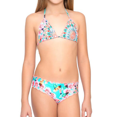 DREAM CATCHER - Cascade Halter Top Bikini • Multicolor – Luli Fama AU